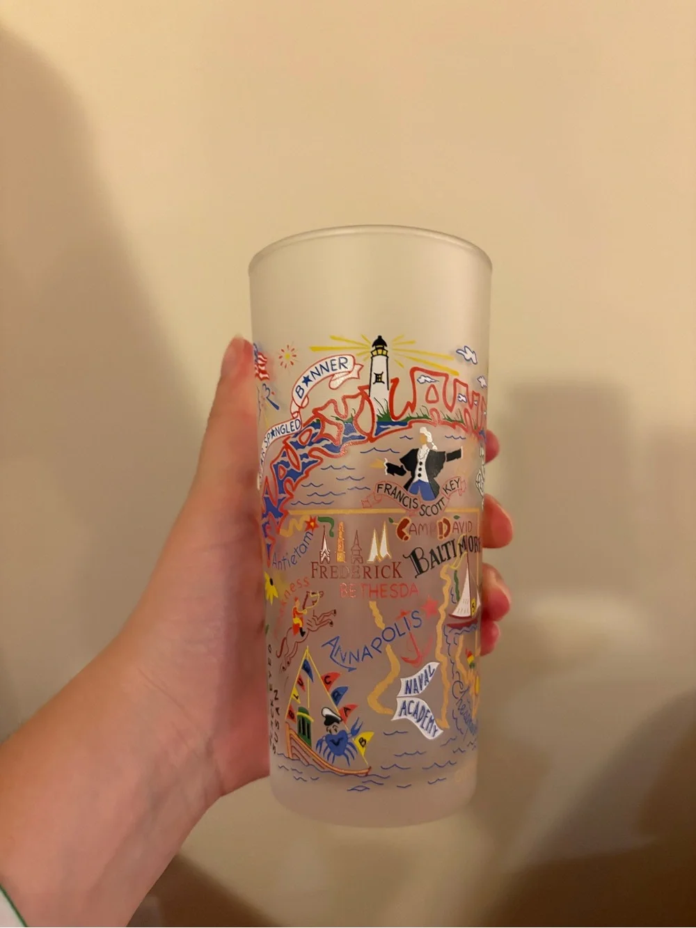 Catstudio Maryland State Glass Cup